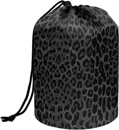 Miniatura 32 de Poceacles Bolsa de maquillaje con cordón, estuche portátil para cosméticos, bolsa de aseo de viaje, organizador de barril, bolsa de almacenamiento