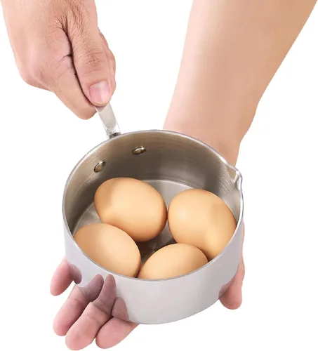 Miniatura 8 de Cooks Standard Calentador de mantequilla de acero inoxidable de 0.15 cuartos de galón, sartén pequeña recubierta de varias capas, 4.7 fl oz, mini