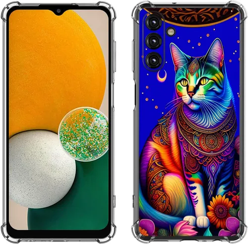 Miniatura 30 de Samsung Galaxy A14 5G - Funda para teléfono celular, diseño de flores de mariposa azul, a prueba de golpes, TPU con bordes elevados, compatible