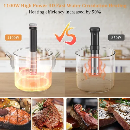 Miniatura 2 de Cocina Sous Vide, Máquina Sous Vide de 1100 W, Circulador de Inmersión Cocinador de Precisión con Control Táctil, Temperatura Precisa