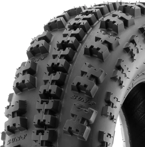 Miniatura 7 de SunF XC 19x7-8 delanteros y 18x10.5-8 traseros neumáticos knobby para ATV UTV, 6 PR sin cámara A027, juego de 4