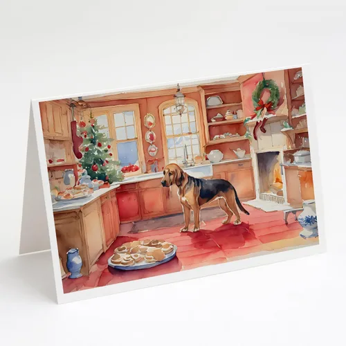 Miniatura 72 de Caroline's Treasures DAC3884GCA7P Paquete de 8 tarjetas en blanco de Navidad con galletas de husky siberiano Tarjetas de felicitación con sobres