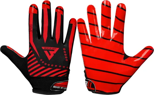 Miniatura 12 de Guantes de fútbol juvenil, guantes de fútbol transpirables para niños y adultos, guantes de receptor ancho para jóvenes, guantes ideales para un