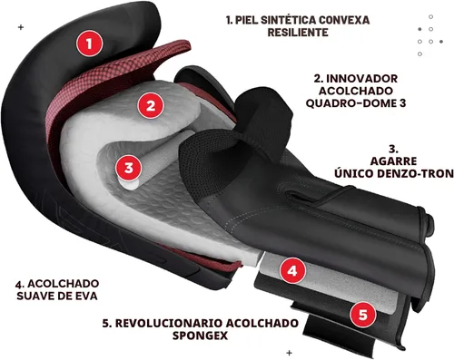 Miniatura 2 de RDX Guantes de boxeo, entrenamiento profesional de sparring, cuero Maya Hide, Muay Thai MMA Kickboxing, hombres mujeres adultos, saco de boxeo
