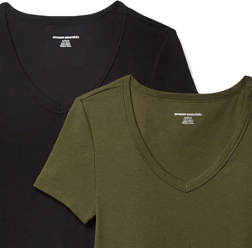Miniatura 6 de Tienda Essentials Womens Slim-Fit Short-Sleeve V-Neck T-Shirt