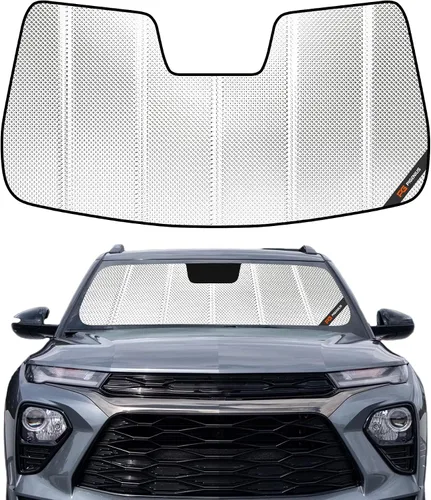Miniatura 7 de Pigenius Parasol para parabrisas para Chevy Trailblazer 2021-2023, acabado plateado metálico