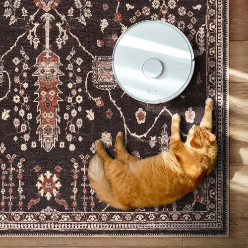 Miniatura 7 de GLN Rugs Traditional Collection - Alfombra de felpilla lavable a máquina, tradicional lavable, antideslizante, alfombra de felpilla de pelo corto