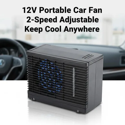 Miniatura 8 de Aire acondicionado portátil para automóviles y camiones, aire acondicionado portátil de 12 V, ventiladores de automóvil para coche, ventilador