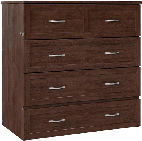 Miniatura 9 de AFI, Northfield Murphy Bed - Baúl de cama Twin XL con colchón de 6", cajón de almacenamiento y cargador USB integrado, ámbar quemado
