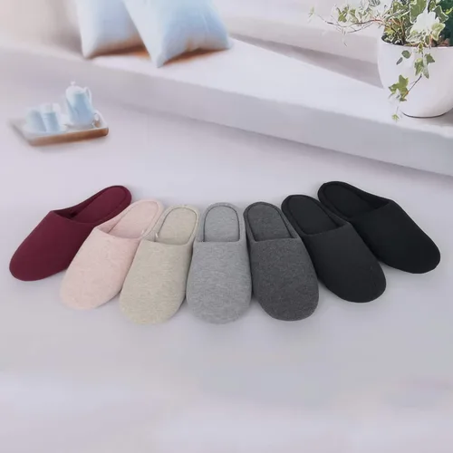 Miniatura 6 de ofoot Pantuflas de casa de espuma viscoelástica de algodón lavable para mujer, para el hogar, para interiores, para dormitorio, ligeras