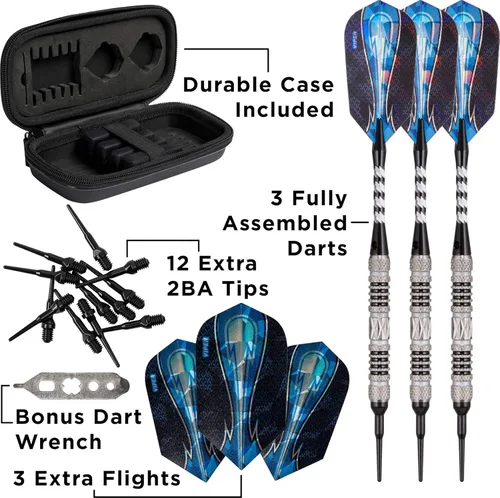 Miniatura 5 de Viper Astro - Juego de dardos de punta suave de 80% tungsteno con estuche