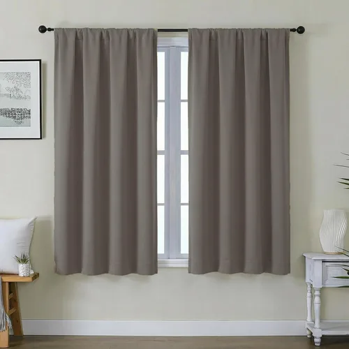 Miniatura 124 de Gwine Cortinas opacas para dormitorio, 54 pulgadas de largo, paneles de cortina de ventana con aislamiento térmico y reducción de ruido, cortinas