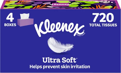 Miniatura 19 de Kleenex - Pañuelos faciales ultrasuaves, 8 cajas planas, 180 pañuelos por caja, 3 capas, el embalaje puede variar Blanco