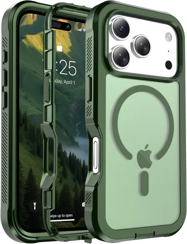 Miniatura 103 de jaroco - Funda magnética compatible con MagSafe para iPhone 11 de 6.1 pulgadas; protección de grado militar contra caídas, de doble capa