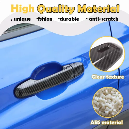 Miniatura 3 de CHEAYAR Cubierta de fibra de carbono para manija de puerta exterior de automóvil compatible con Subaru WRX 2022-2023, borde de cubierta inteligente