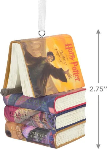Miniatura 4 de Hallmark Harry Potter - Libros apilados con varita de adorno de Navidad, resina, 2.23 x 2.75 x 2.28 pulgadas, (0002HCM9130)