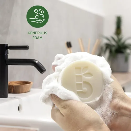 Miniatura 6 de Bambaw Barra de jabón de afeitar 2.8 onzas Barra de afeitar orgánica de arcilla blanca y aloe vera Jabón de afeitar piel sensible Jabón