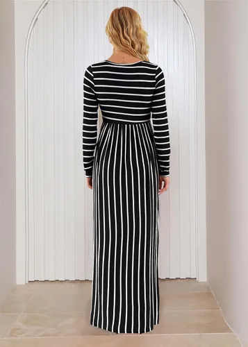 Miniatura 5 de Xpenyo Maternity Casual Dress Empire Waist Pregnancy Maxi Dresses with Pockets