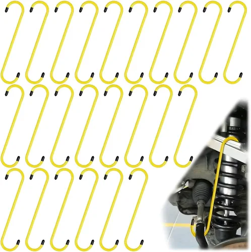 Miniatura 8 de 2 ganchos para pinzas de freno con puntas de goma, acero duradero, herramientas automotrices a prueba de óxido para frenado, eje, suspensión