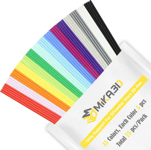 Miniatura 10 de MIKA3D 2 Envases de muestra de recambio de filamento de seda PLA de dos colores en 1, 16 sedas diferentes de seda PLA de dos colores, cada una de 4