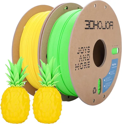 Miniatura 51 de 3DHoJor PLA+ 3D Printer Filament Bundle, Multicolor PLA+ Filament 1.75mm, Vacuum Packed, 0.25kg*8 Pack, 2kg Total, Black+Bone