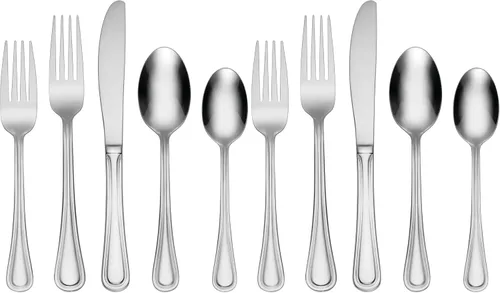 Miniatura 7 de Oneida H081006BL20 Tress Mirror Everyday Dinner Tenedores, juego de 6, 7.95 pulgadas de largo x 1.01 pulgadas de ancho