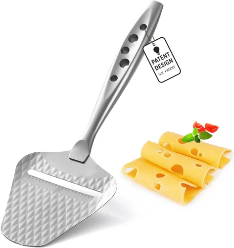 Rebanador de Queso Premium – Rebanado Sin Esfuerzo para Todos los Tipos de Queso – Cortador de Queso Multifuncional - Plano de Queso de Acero