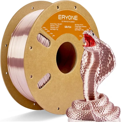 Miniatura 14 de ERYONE Filamento de ácido poliláctico (PLA) de seda bicolor para impresora 3D, de 1.75 mm +/- 0.03 mm, carrete de cartón de 1 kg (2.2 libras)