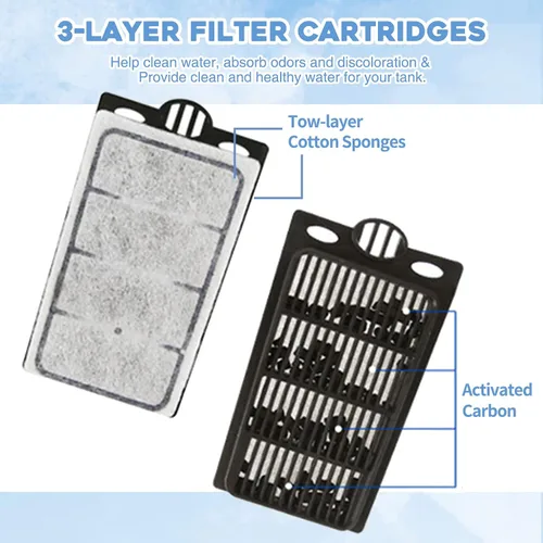 Miniatura 6 de Moonorange Filtro de Acuario(3.5W), Filtro de Tanque de Peces, Filtro de Tanque de Tortugas, Filtro de Bajo Nivel de Agua para Tanque Pequeño