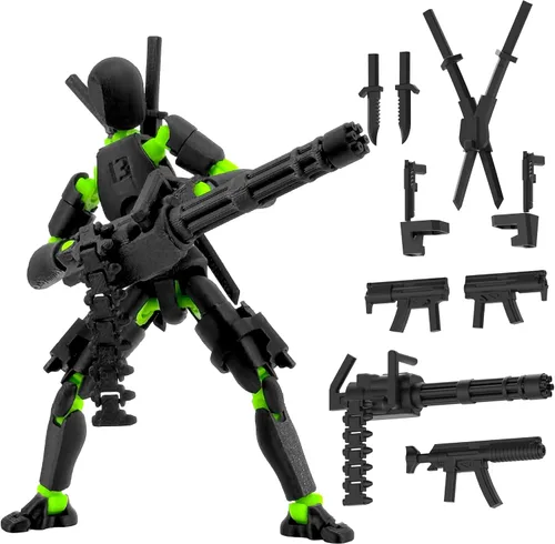 Miniatura 9 de Gatling Gun T13 Titan 13 Juego de Figuras de Acción【Ensamblado】, Figura de Acción de Robot Impresa en 3D robo 13 Juguetes Fidget de Acción Figura