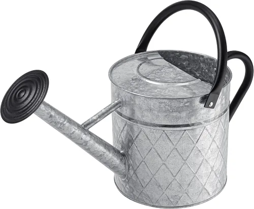 Miniatura 8 de Regadera de metal para exterior de 1,75 galones para plantas de jardín, regadera vintage de zinc con boquilla de pulverización extraíble, ideal