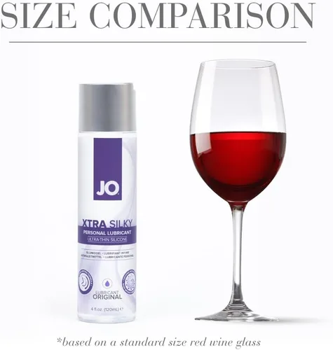 Miniatura 3 de JO Xtra Lubricante sedoso de silicona ultrafino – Lubricante personal a base de silicona con vitamina E para sexo y juego anal – 4 fl oz
