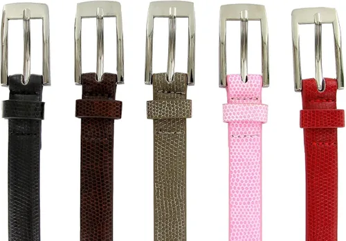 Miniatura 3 de 7045 - Cinturón de vestir casual de cuero en relieve para mujer