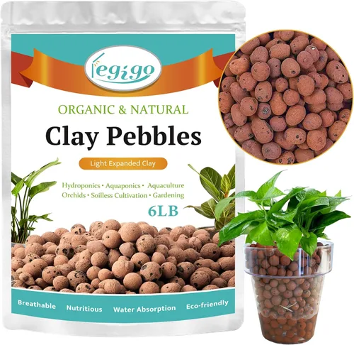 Miniatura 11 de Legigo 1.8 KG de guijarros de arcilla Leca orgánicos para plantas, bolas de Leca 100% naturales de 4mm-16mm para plantas de interior, guijarros