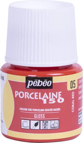 Pebeo Porcelaine 150 - Pintura de cerámica a base de agua de alto brillo para porcelana, suministros de arte premium, no tóxica y resistente al