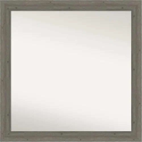 Miniatura 149 de Amanti Art Espejo de pared personalizado no biselado (24.5 x 24.5 pulgadas), marco gris marrón alta, varios tamaños personalizados, espejo de baño