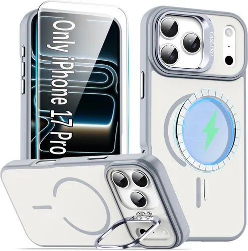 Miniatura 11 de Funda para i Phone 17 Pro Max, con función atril y protector de pantalla HD, compatible con accesorios MagSafe, funda magnética para iPhone 17 Pro
