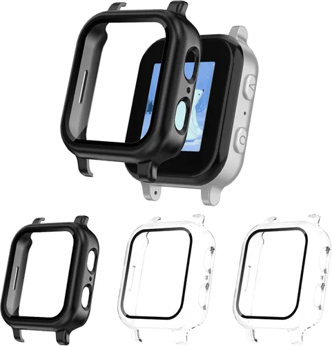 Miniatura 12 de Paquete de 3 fundas protectoras compatibles con Gabb Watch 3/3e - Cubierta rígida de policarbonato con protector de pantalla de vidrio templado