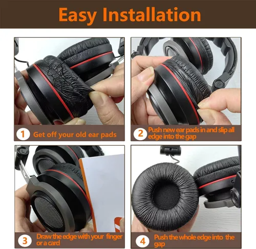 Miniatura 5 de Almohadillas para auriculares Sony de 2.756 in, almohadillas de repuesto compatibles con Sony MDR-ZX110 ZX110NC ZX310 ZX330BT WH-CH500 CH510 CH520