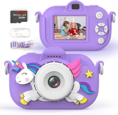Cámara para Niños Juguetes para Niños Pequeños para Niñas y Niños de 3-12 Años, Cámara de Video Digital para Niños, Regalos de Juguetes de Navidad y