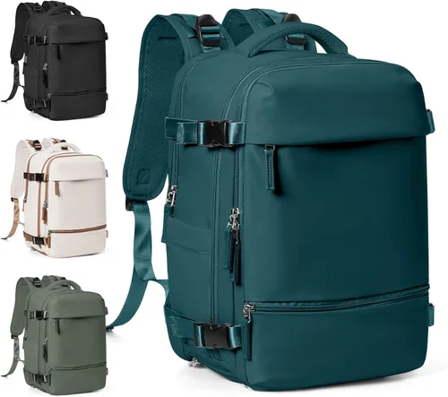 Miniatura 11 de Mochila de viaje Suwasp para mujer aprobada por aerolíneas, equipaje de mano aprobado para vuelos, mochila para hombre, Negro, Mediana, Moderno