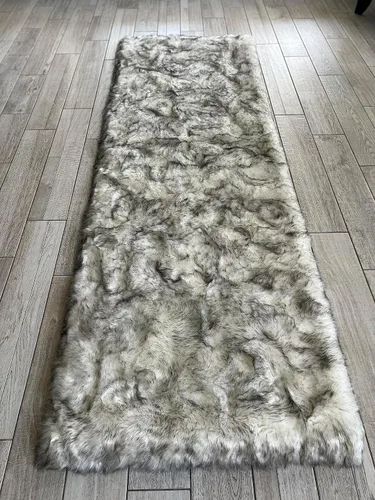 Miniatura 46 de LAMBZY Elegante y sofisticada alfombra rectangular de piel de oveja (beige, 2 x 3 pies)