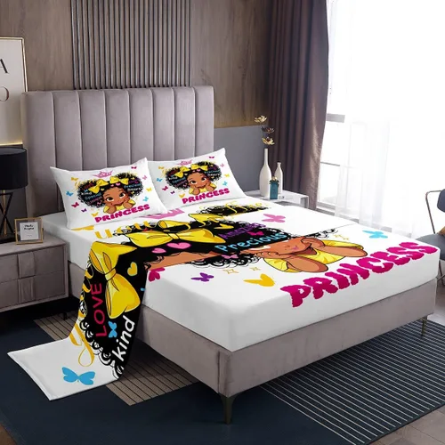 Miniatura 10 de Feelyou Husky - Juego de sábanas con diseño de flor de cerezo rosa, ropa de cama para perro, 1 sábana encimera y 1 sábana bajera ajustable con 1