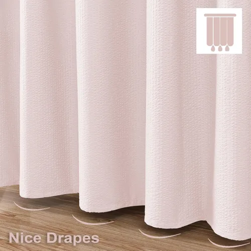 Miniatura 8 de OVZME Cortina de ducha rosa y bayas, cortina de baño para niños de 72 pulgadas de largo, cortina de ducha de tela de gofre con relieve 3D, cortina