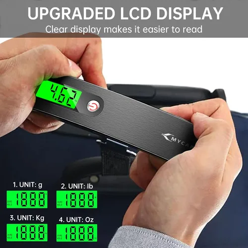 Miniatura 2 de Báscula digital de equipaje báscula colgante de alta precisión de 110 lb 50 kg con retroiluminación ultra portátil, báscula digital de viaje