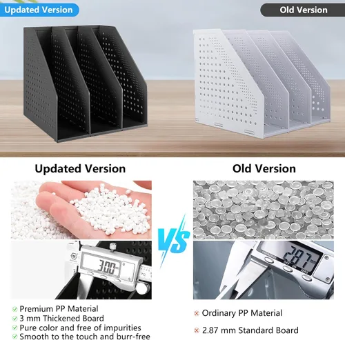 Miniatura 5 de SAYEEC 1 pieza Organizador de archivos de revistas plegable de plástico con organizador de carpetas vertical para escritorio, organizador