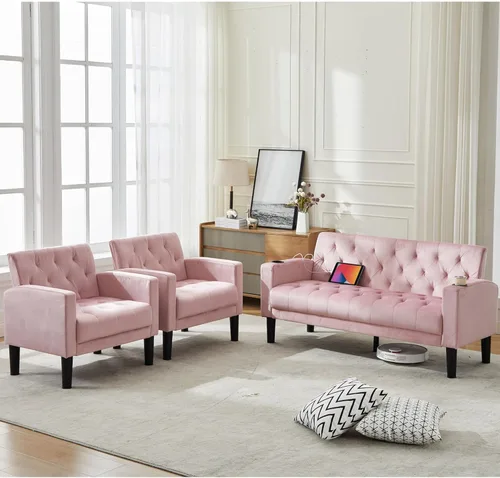 Miniatura 13 de TYBOATLE Sofá loveseat de 62" de ancho con 2 puertos de cargador USB y 2 portavasos, sofá de amor pequeño tapizado de cuero negro estilo moderno