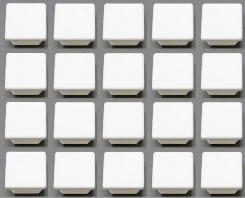 Miniatura 10 de Tapa de tubo cuadrada blanca de plástico universal de 1-1/2 pulgadas, tapón de acabado, tapa de extremo de tubo de tubo, deslizamiento de silla