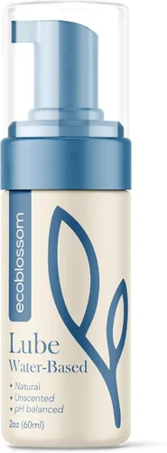 Ecoblossom Lubricante a base de agua – Lubricante personal para juguete, taza de período, disco o aplicador – Gel natural (2 oz/2.0 fl oz, tamaño de