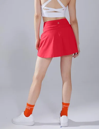 Miniatura 3 de 1a1a Falda de tenis de golf para mujer, pantalón corto de cintura alta, atlético, falda deportiva con bolsillos cortos